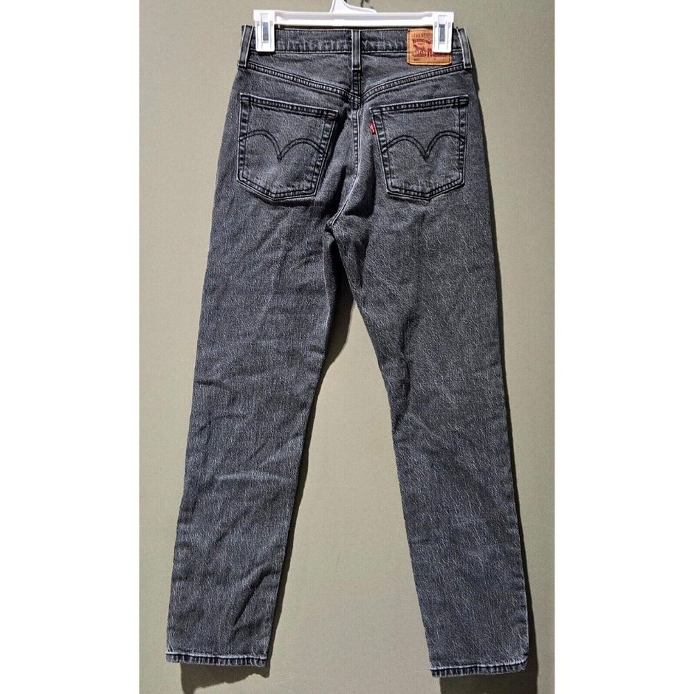 Levi's 501 High Rise Gray Porcini Straight Leg Tailored Fit Jeans -- Size 26 - Picture 5 of 8
